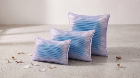 SAMPUR Pack (x4) ,Oreillers plumes 60x60 cm housse TPE nid d abeille