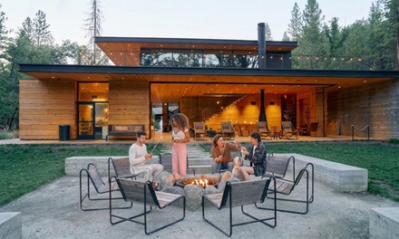 Private fire pit and grill