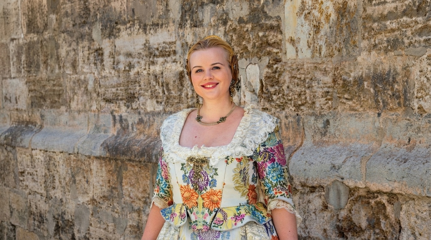 Traje de faller@ por un día con sesión de fotos y degustación de vino