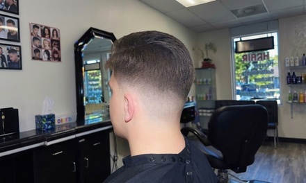 One Men's Haircut and Style - Fancy Hair & Nail Salon