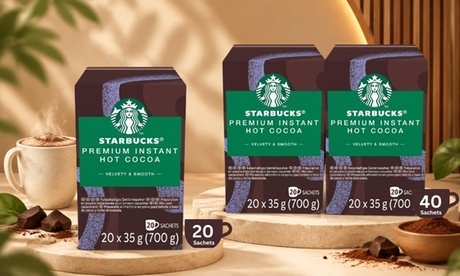 Nescafe Starbucks Instant Hot Chocolate 20 Sachets, Brown