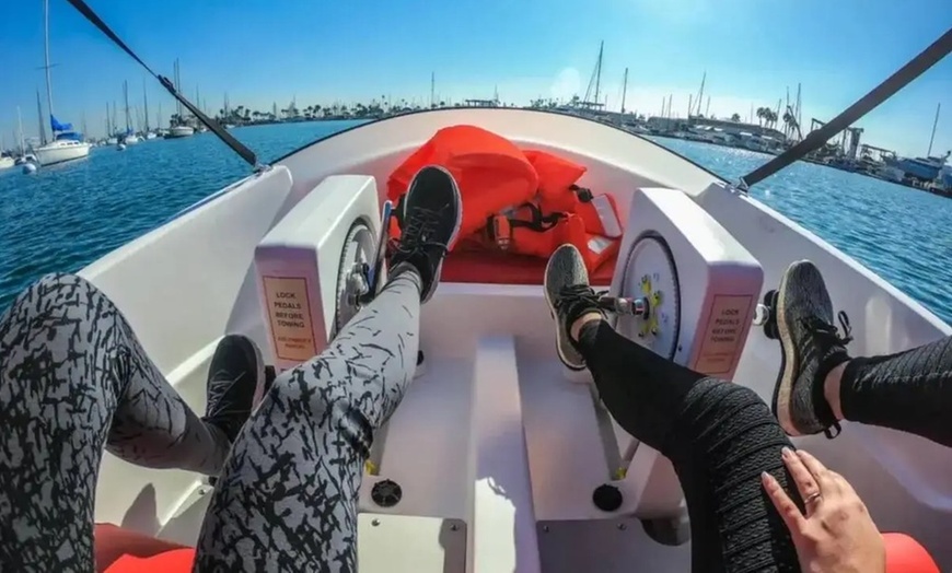 Image 2: Eco pedal boat rides for families and pets in San Diego Bay
