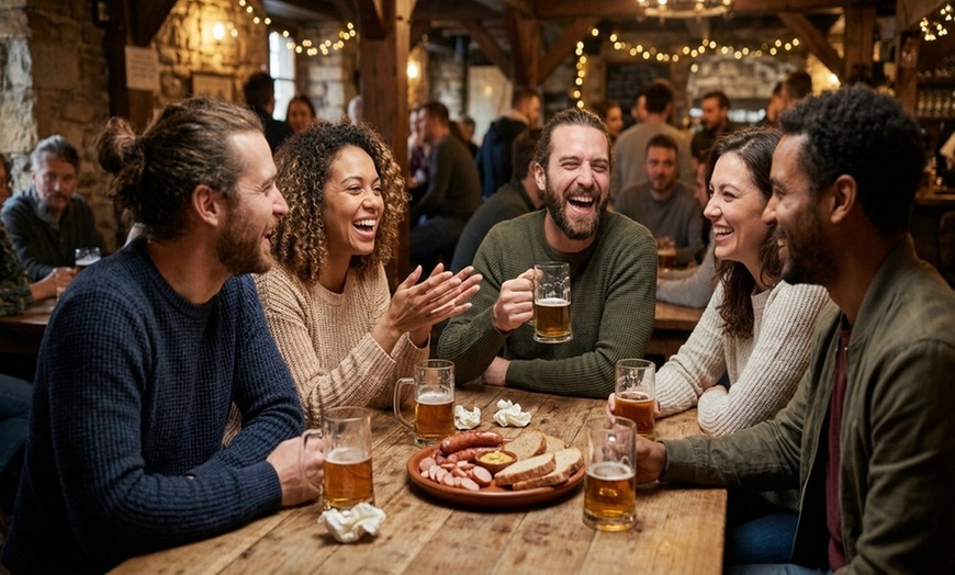 Image 2: Experience Red Lion Tavern with Two Beers, Sausage Platter, or Ceramic Oktoberfest Beer Steins for up to 43% off