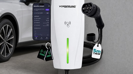 Vorsprung Alpha Max Tethered 7.4kW EV Charger- Green