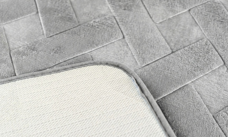 Image 3: Juego de 3 alfombrillas absorbentes de secado rápido para el baño