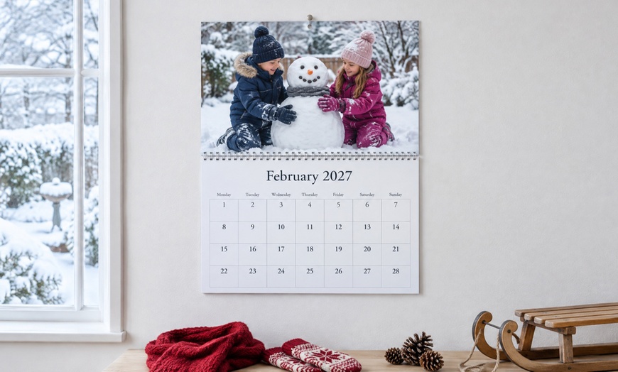 Image 2: Personalize a photo wall calendar of memories to jazz up your home!