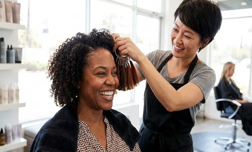 Image 2: Up to 43% Off on Salon - Hair Color / Highlights - Roots at Trichology Trends Institute of Cosmetology