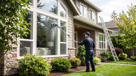 Exterior Window Cleaning: Up to 20 Windows on One-Story Home - Dragon Services