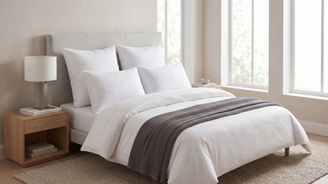 SAMPUR Pack (x4) ,Oreillers microfibre 40x70 cm housse Luxe