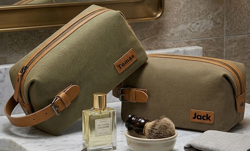 Image 10: Travel in Style With Personalized Vegan-Friendly Leather Toiletry Bag (Up to 85% Off)