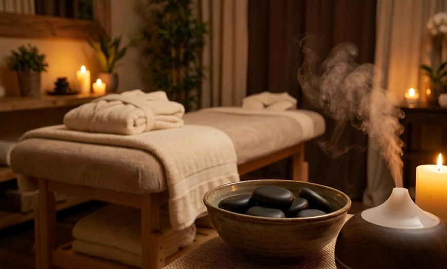 Image 2: Renew & Glow: Hot-Stone Massage with Aromatherapy & Body Scrub