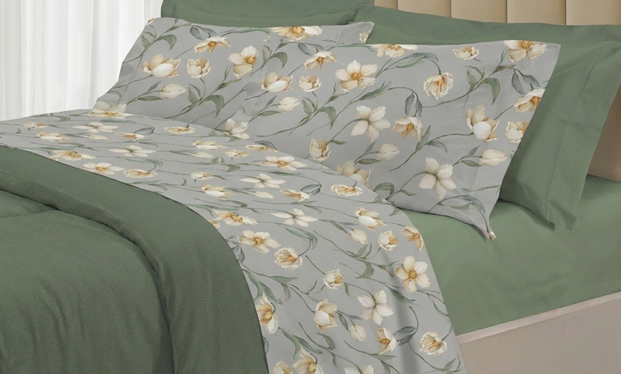 Image 14: Completo lenzuola matrimoniale in raso 60/60