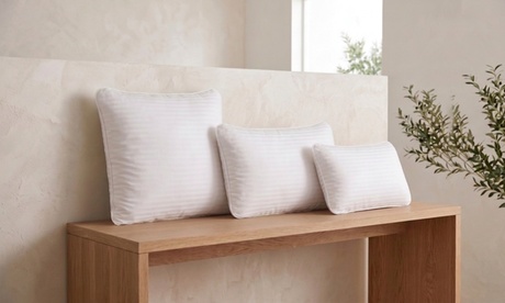 SAMPUR Pack (x4) ,Oreillers mousse micro-perforée 60x60 cm housse Luxe