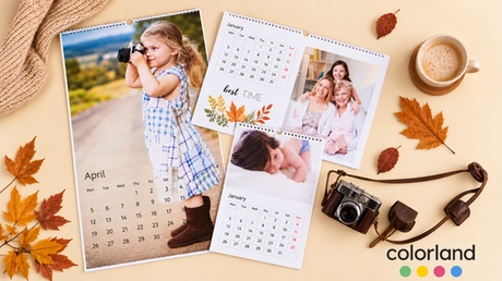 Calendarios personalizados: Calendario de pared A4 / 5 unidades