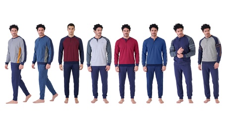 Navigare Navigare Pigiama da Uomo in Cotone Interlock Art. 842030 Grigio Melange XXL, Gray