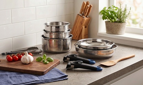 Arthur Martin Ensemble de casseroles en acier inoxydable 8 pièces Arthur Martin