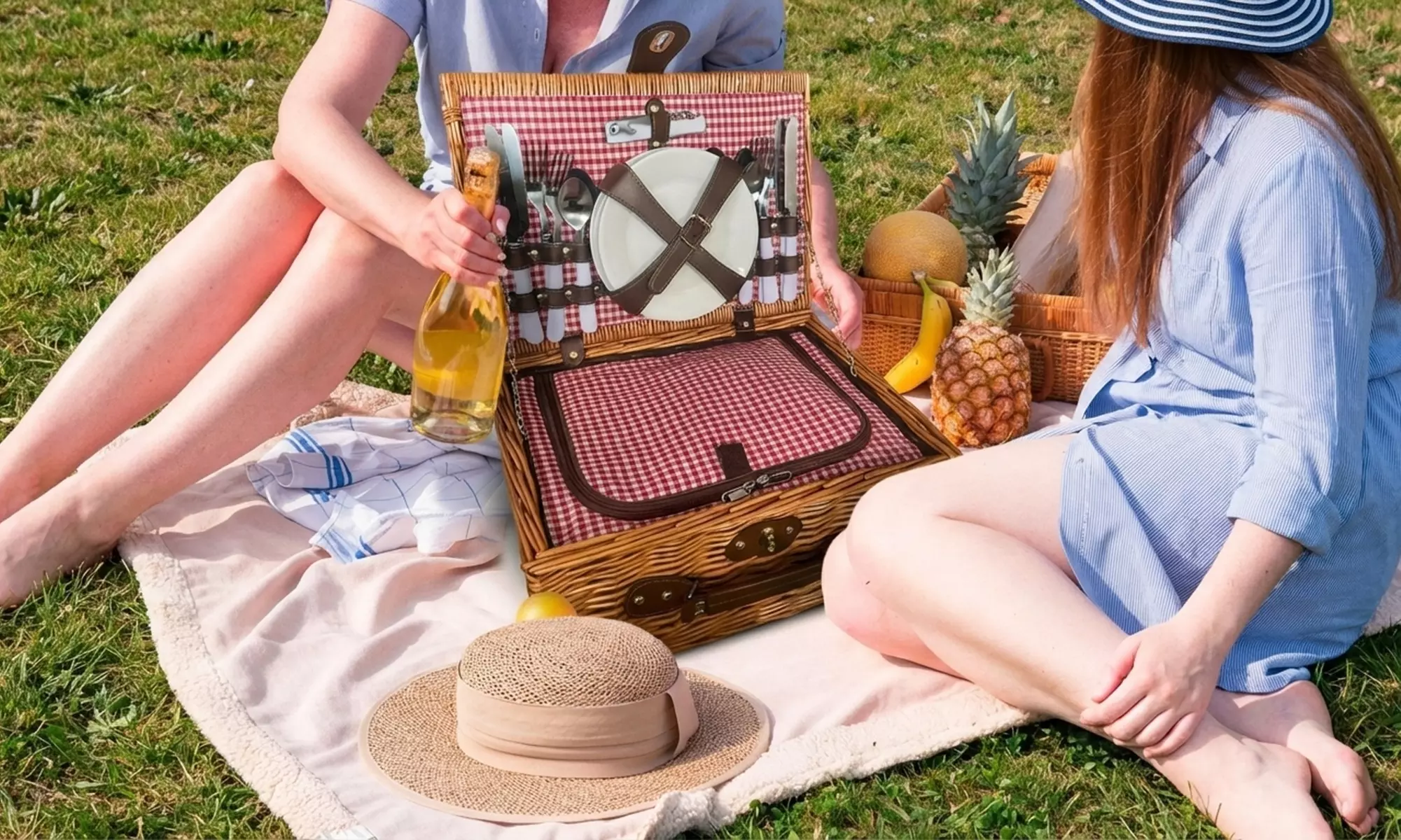 Picknickkorb-Set für bis zu 4 Personen