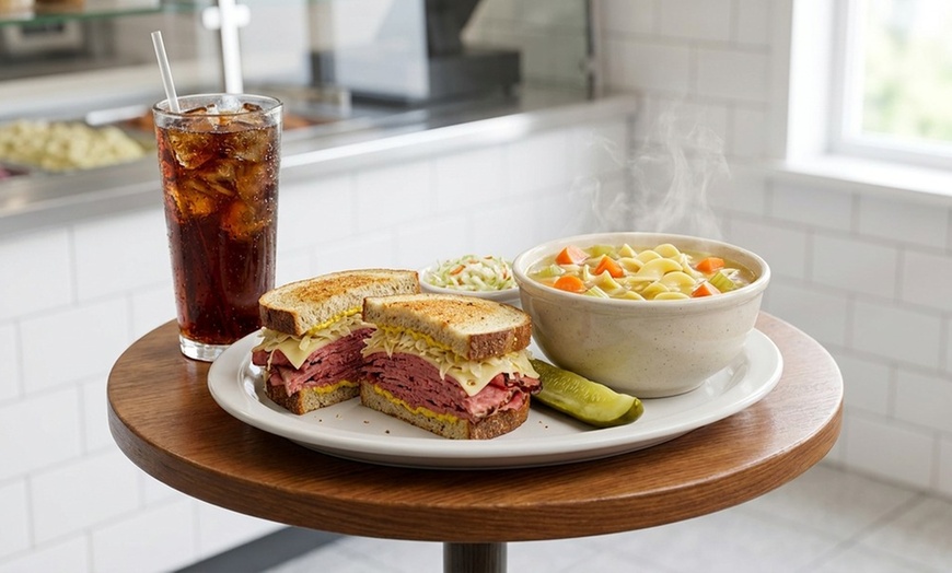 Image 2: Enjoy a Kosher Sandwich, Soup, and Soda for Takeout Any Day
