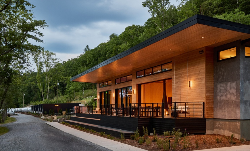 Image 2: Asheville Airstream & Cabin Resort on the French Broad