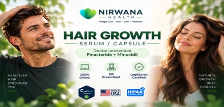 30-Day Supply of Advanced Hair Growth Program with Consultation (Capsule): Doctor-Prescribed & Delivered - Nirwana Health