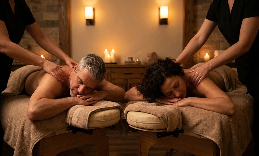 Image 3: Unwind Together: Tailored Couples Massages with Hemp Oil and More