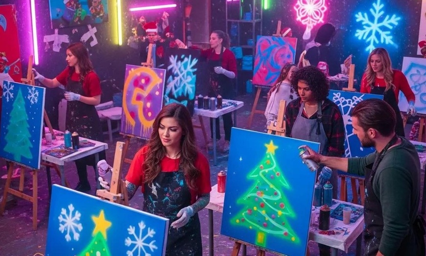 Image 2: Creative Chaos: Splatter Paint Party at Brainy Actz - Irvine