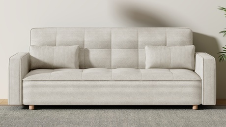 Kocoon TILIA - Canapé convertible gris foncé avec rangements, Green