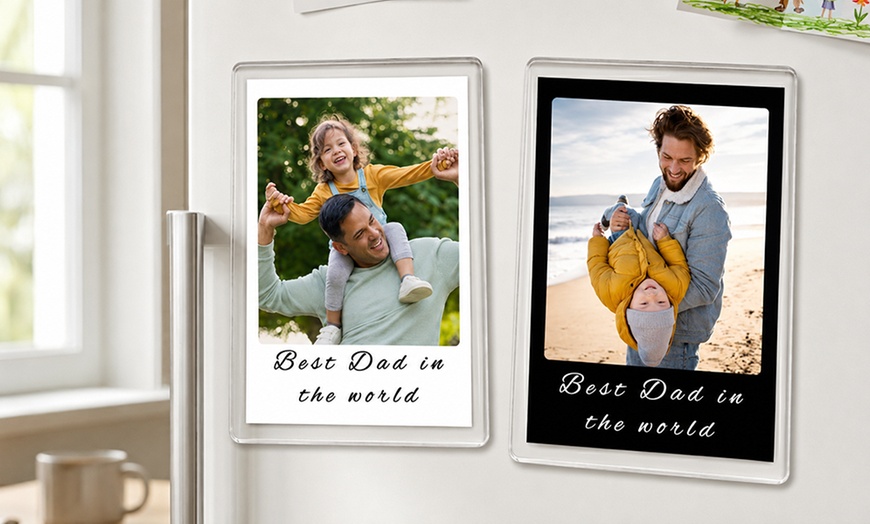 Image 34: Custom Photo Acrylic Fridge Magnets with Texts | Acrylic Gifts