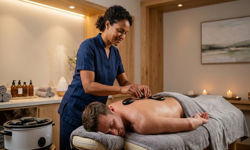 Image 4: Upgraded Full-Body Massage: Deep Tissue, Hot Stones & Essential Oils