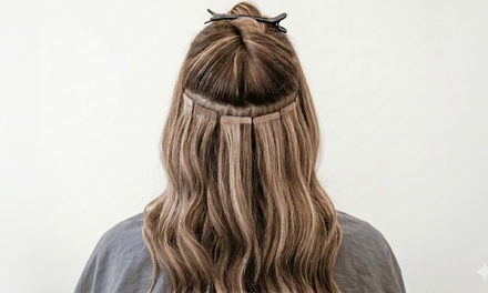 Full-Head Tape-In Extensions with Trim and Style - Shear Creations By Nicole