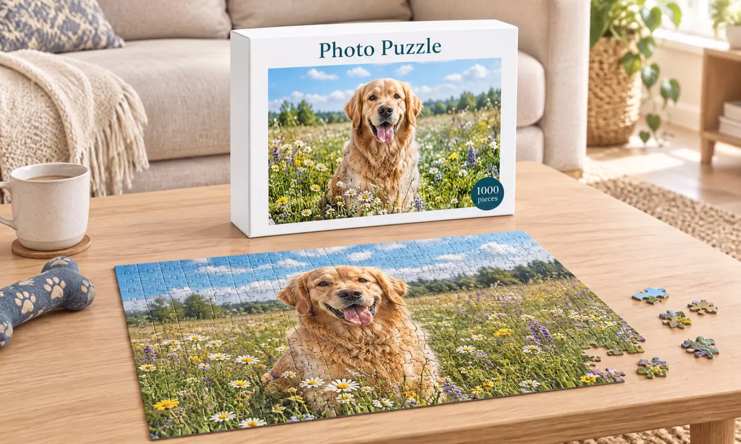 Printerpix custom photo puzzle of a dog with its matching box