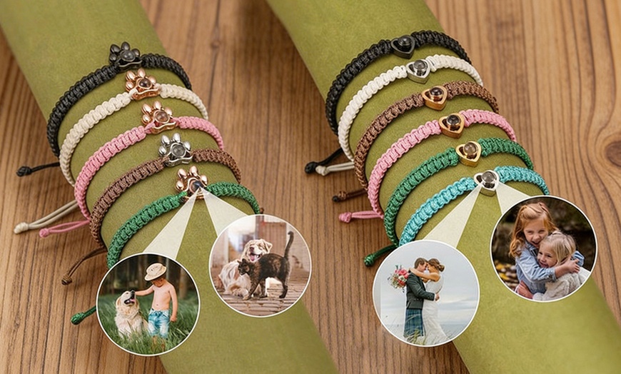 Image 10: Custom Photo Projection Bracelet, 1 or 2 (Up to 75% Off)