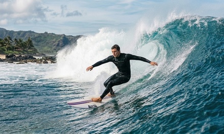 2Hours Group surf lesson for 1 person  with surfboard and wetsuit - Los Angeles Surf