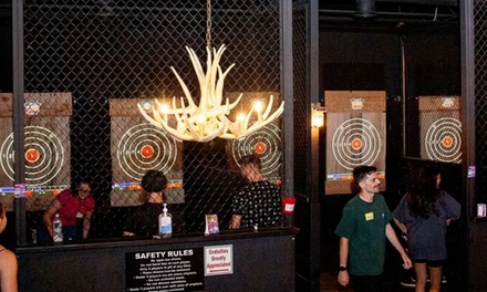 75-Minute Social Pit Axe Throwing Experience for Two People (Valid Sunday - Thursday) - Montana Nights Axe Throwing - Newington & Southington