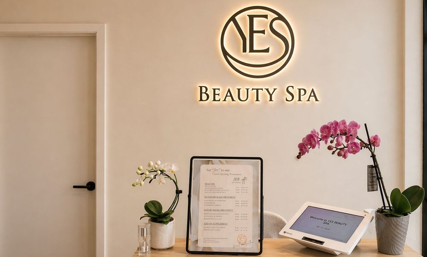 Image 4: Lux HeadSpa for 1-2 w/Shoulder Massage, MiniFacial, Robes & Herbal Tea