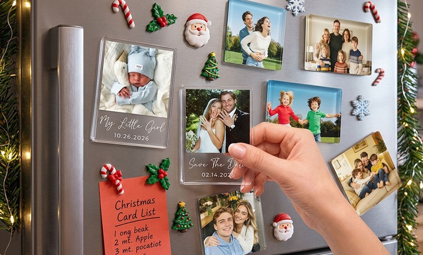 Image 4: Custom Photo Acrylic Fridge Magnets with Texts | Acrylic Gifts