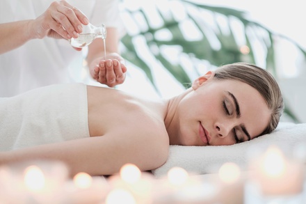 60-Minutes Luxury Body Massage include Coconut Oil, Lavender Oil, Eye Mask, Hand Mask,Hot Stone, and Herbal Bag - Crystal Luxury Spa