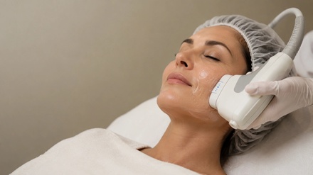 Luxury HIFU Treatment with LED Therapy: Nasolabial Folds/Smile Lines - 25 Minutes - Murai Therapeutic