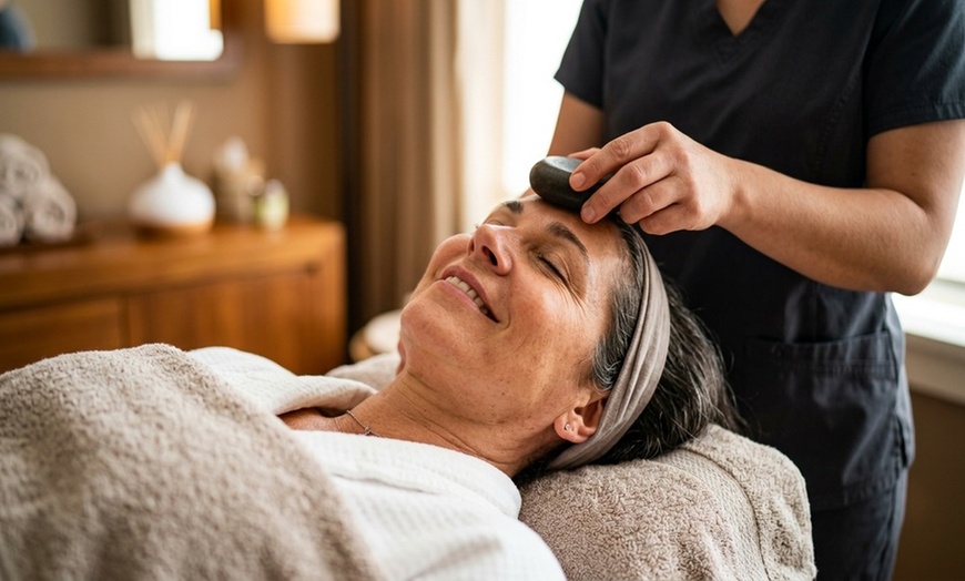 Image 7: Relaxing Full-Body Massage with Sauna & Hot Stones for One or Couples