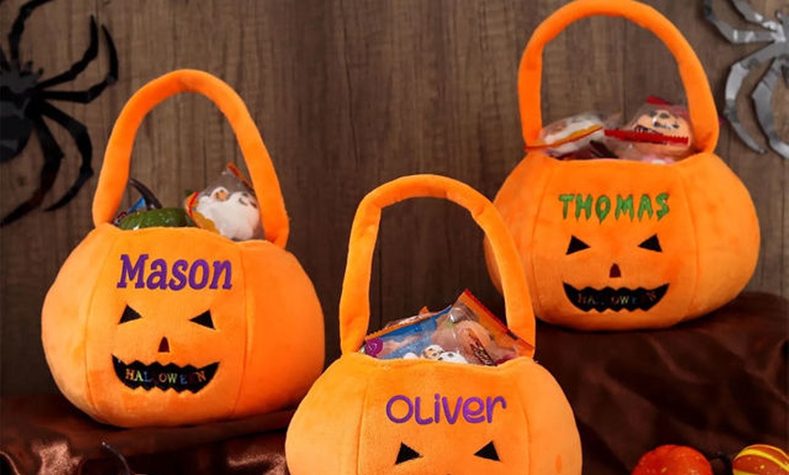 Image 3: Personalized Halloween Trick or Treat Baskets