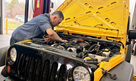 Synthetic Blend Oil Change + Simple Brake Inspection - 4J Car Care