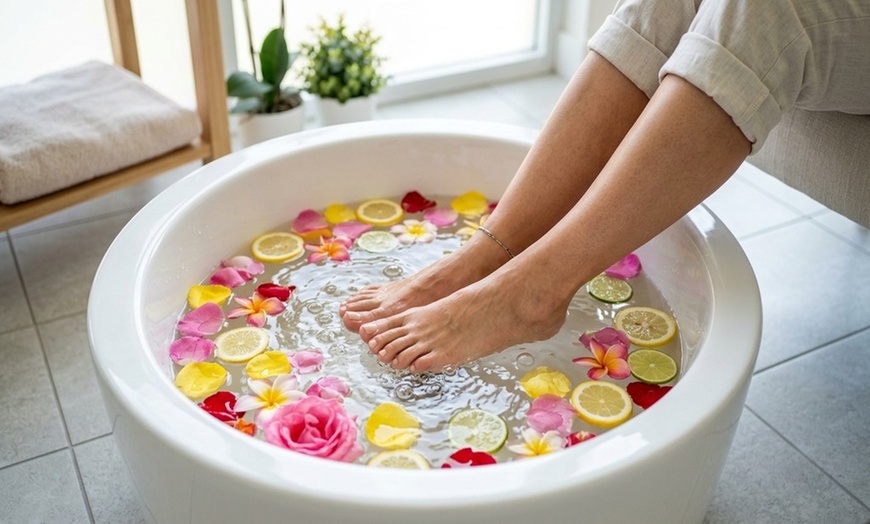 Image 7: Experience a Hot Stone Massage Pedicure and More at Gem Nails & Spa with up to 36% off