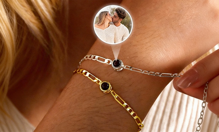Image 15: Custom Photo Projection Bracelet, 1 or 2 (Up to 75% Off)