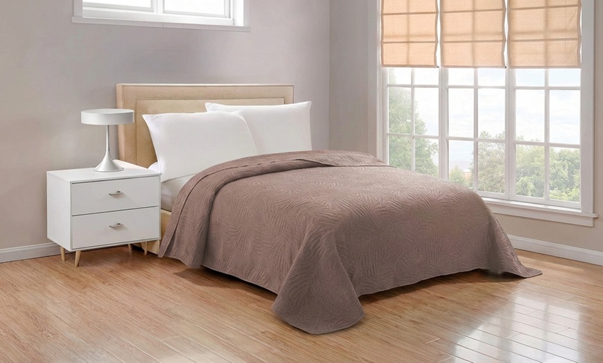 Image 3: Copriletto trapuntato matrimoniale Stone Washed