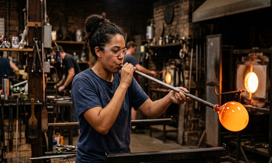 Image 3: Glass-Blowing, Wine or Beer Glass-Blowing, or Traditional Vase & More