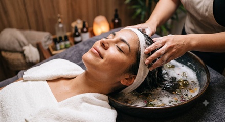 Relaxing Herbal Head Spa + Mini Facial - Happy Salon Hair & Nails