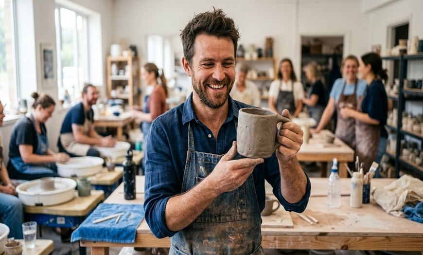 Image 8: 90 Minutes Pottery Hand Building Class: Create Your Own Mug