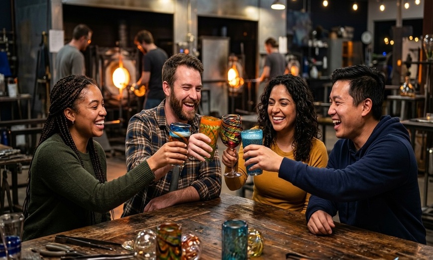 Image 6: Explore Your Creativity at Slow Burn Glass: Wine, Beer Glass-Blowing, Traditional Vase, or Floppy Bowl. Save Up to 50%