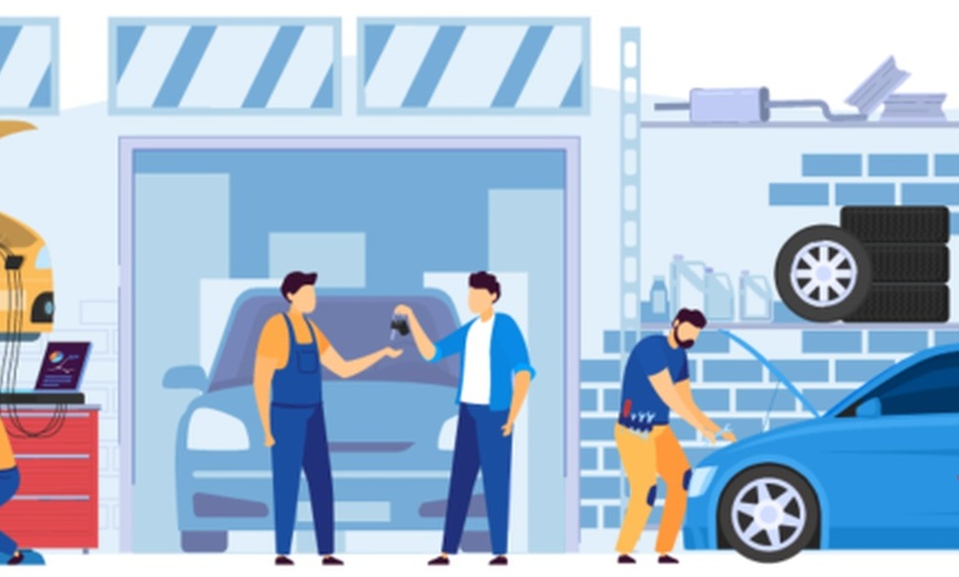 Image 4: Synthetic Oil Change, Brake Pad Replacement & Multi-Point Inspection