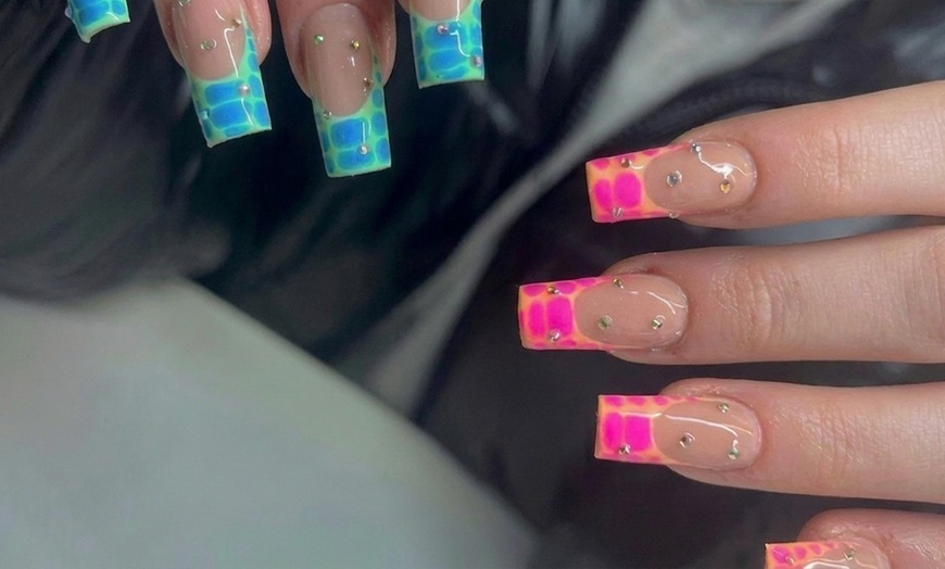 Image 3: Gel X Set with Russian Manicure Prep & Custom Nail Art